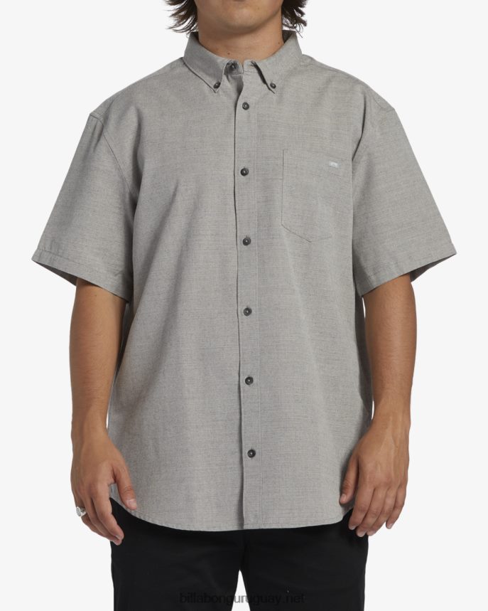 camisa de manga corta todo el día hombres gris claro DR6844313 Billabong