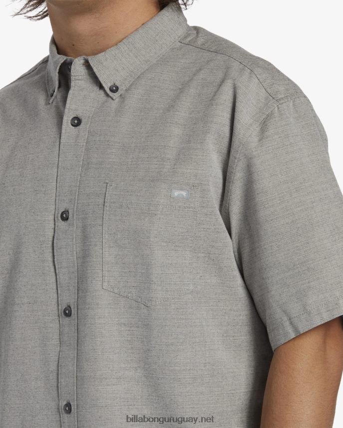 camisa de manga corta todo el día hombres gris claro DR6844313 Billabong