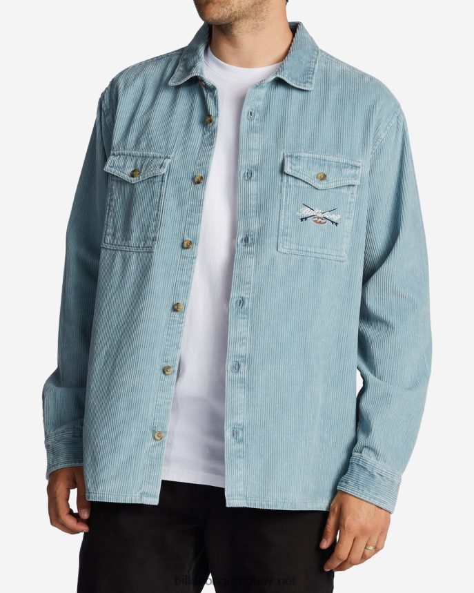 camisa de manga larga de días bong hombres humo azul DR6844667 Billabong