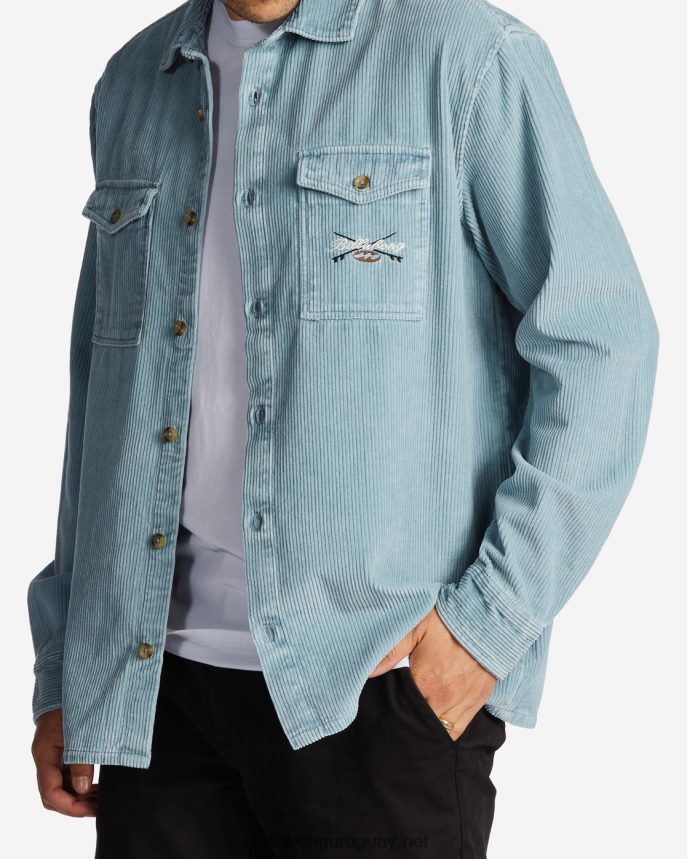 camisa de manga larga de días bong hombres humo azul DR6844667 Billabong