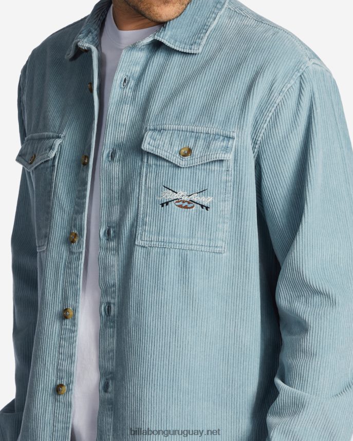 camisa de manga larga de días bong hombres humo azul DR6844667 Billabong