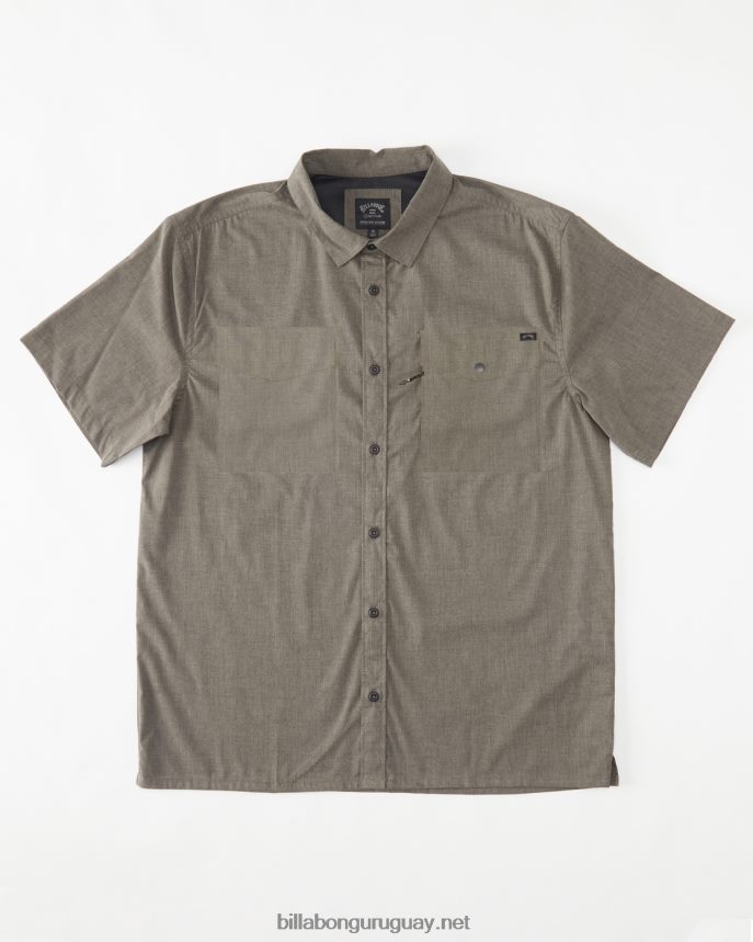 camiseta de manga corta a/div surftrek tech upf 50+ hombres estaño DR6844487 Billabong