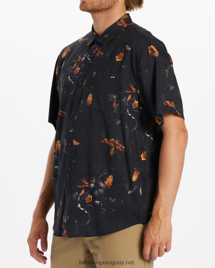 kamea domingos camisa de manga corta hombres negro DR6844658 Billabong