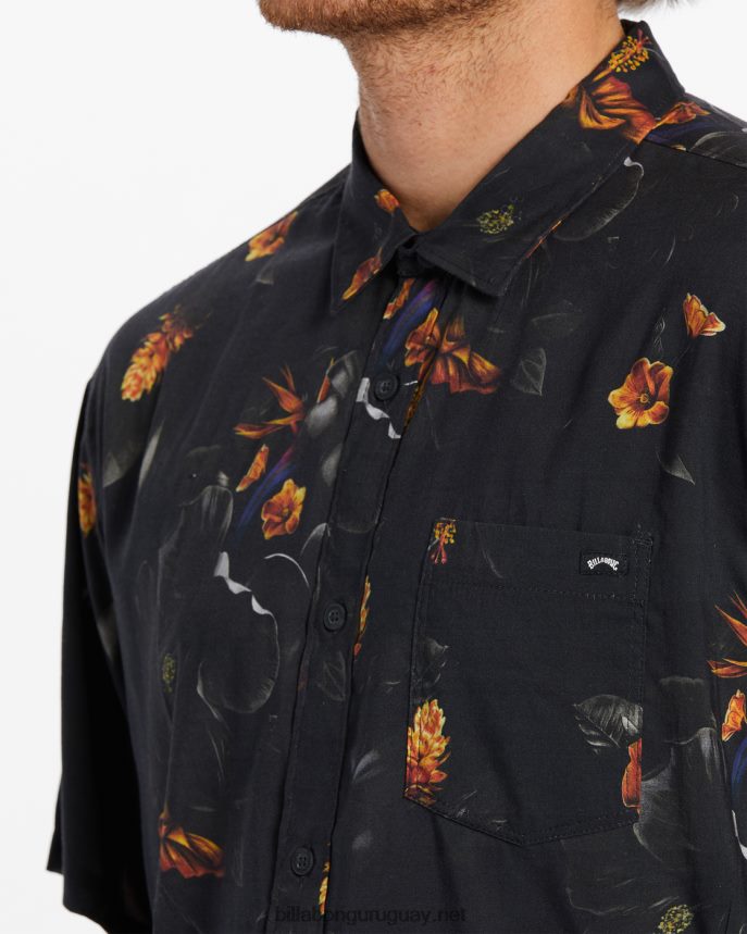 kamea domingos camisa de manga corta hombres negro DR6844658 Billabong