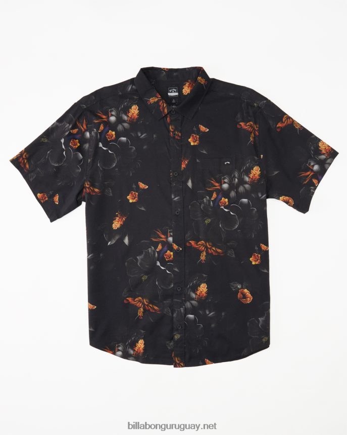 kamea domingos camisa de manga corta hombres negro DR6844658 Billabong