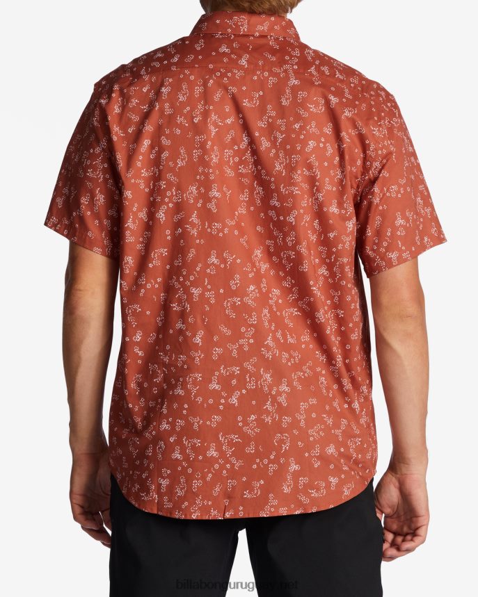 mini camisa de manga corta de los domingos hombres arcilla roja DR6844614 Billabong