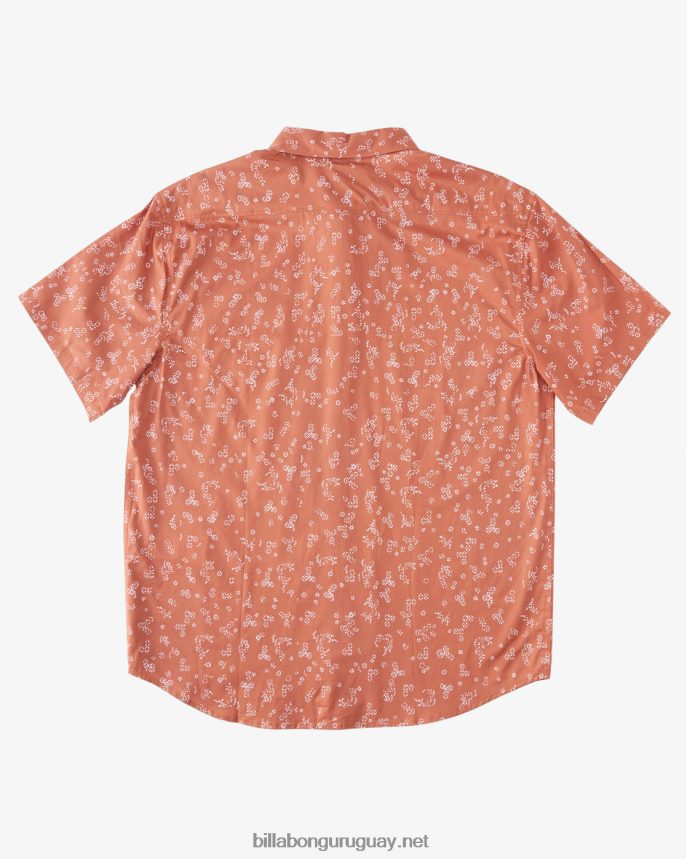 mini camisa de manga corta de los domingos hombres arcilla roja DR6844614 Billabong