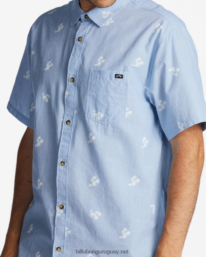 mini camisa de manga corta de los domingos hombres azul claro DR6844556 Billabong