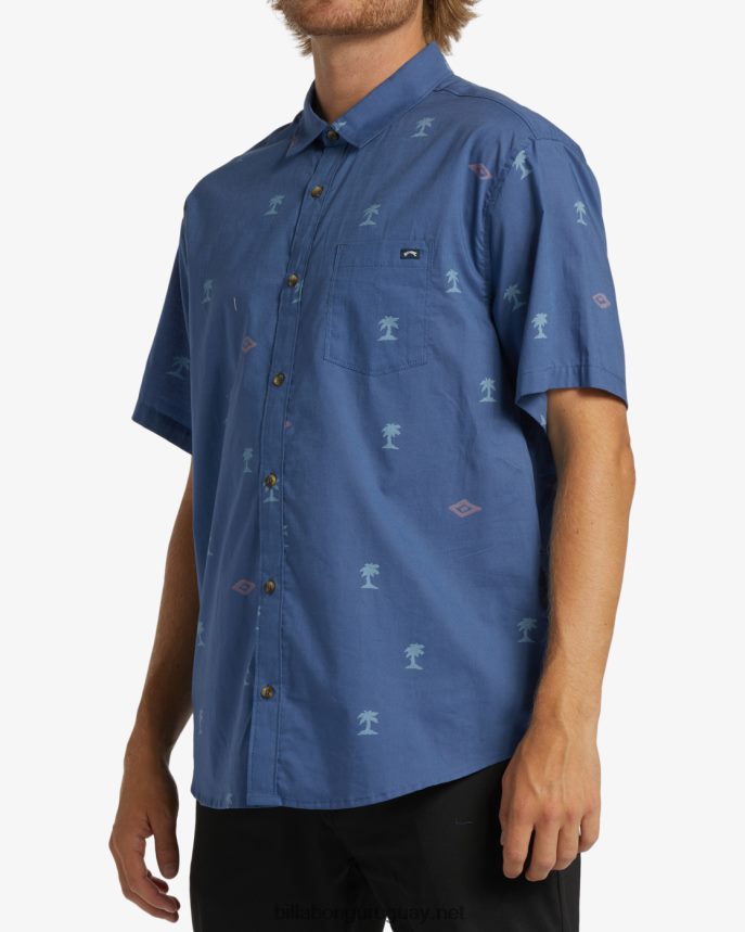 mini camisa de manga corta de los domingos hombres azul polvoriento DR6844343 Billabong