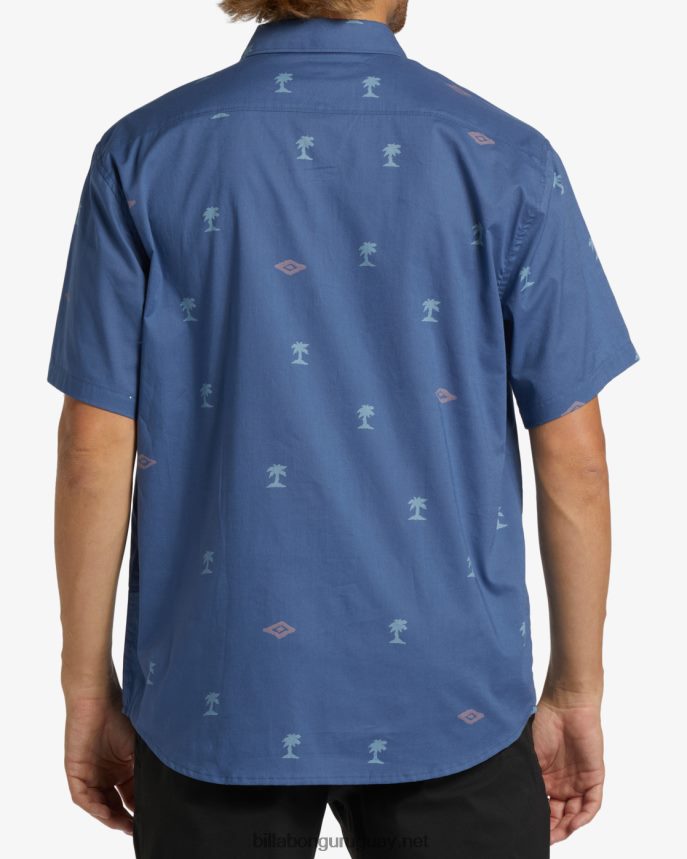 mini camisa de manga corta de los domingos hombres azul polvoriento DR6844343 Billabong