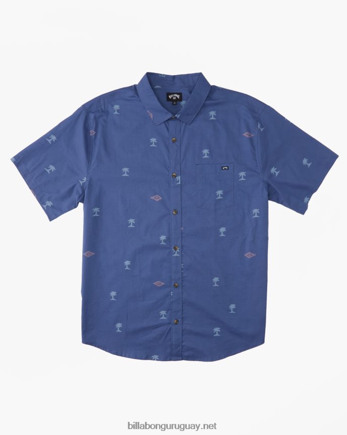 mini camisa de manga corta de los domingos hombres azul polvoriento DR6844343 Billabong