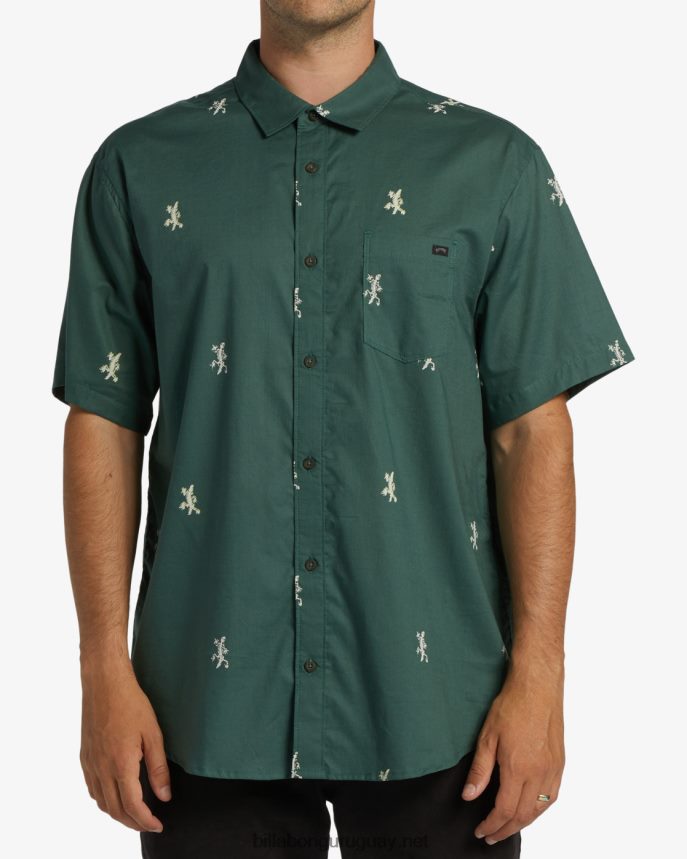 mini camisa de manga corta de los domingos hombres ciprés DR6844399 Billabong