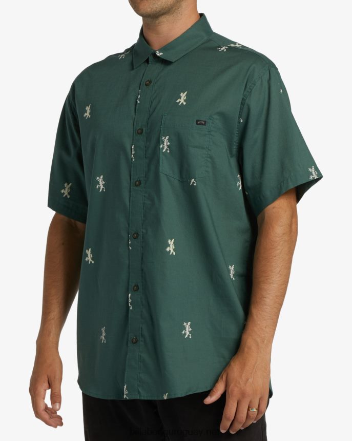 mini camisa de manga corta de los domingos hombres ciprés DR6844399 Billabong