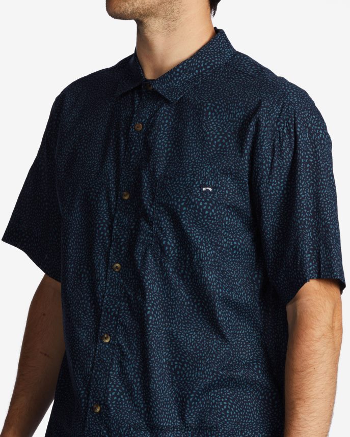 mini camisa de manga corta de los domingos hombres índigo DR6844574 Billabong