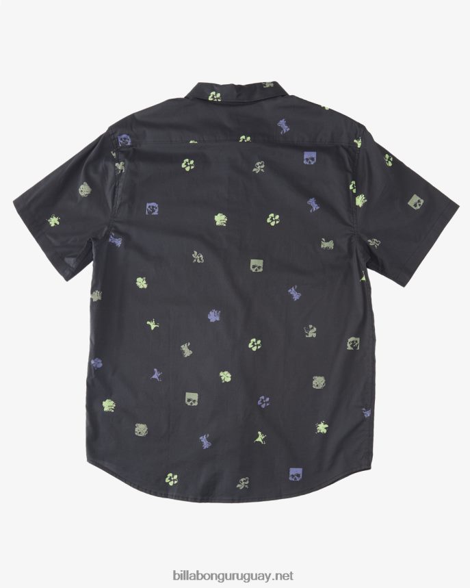 mini camisa de manga corta de los domingos hombres negro DR6844636 Billabong