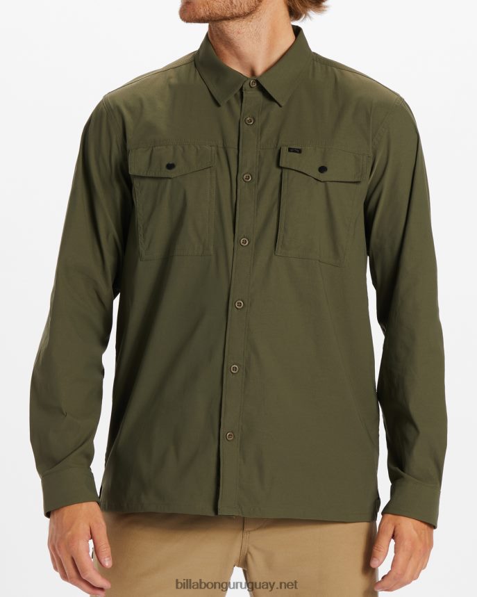 playera manga larga surftrek tech hombres militar DR6844485 Billabong