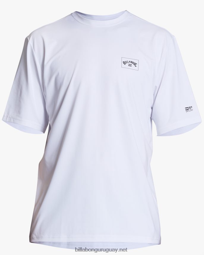 camiseta de surf de manga corta upf 50+ de ajuste holgado con malla de arco hombres blanco DR6844324 Billabong