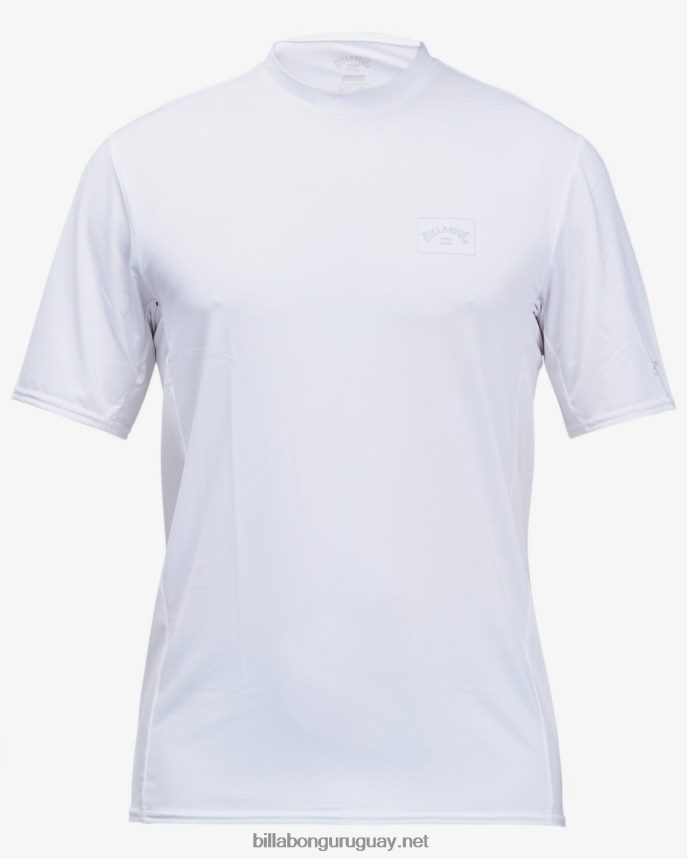 camiseta de surf de manga corta upf 50+ de ajuste holgado con malla de arco hombres blanco DR6844324 Billabong
