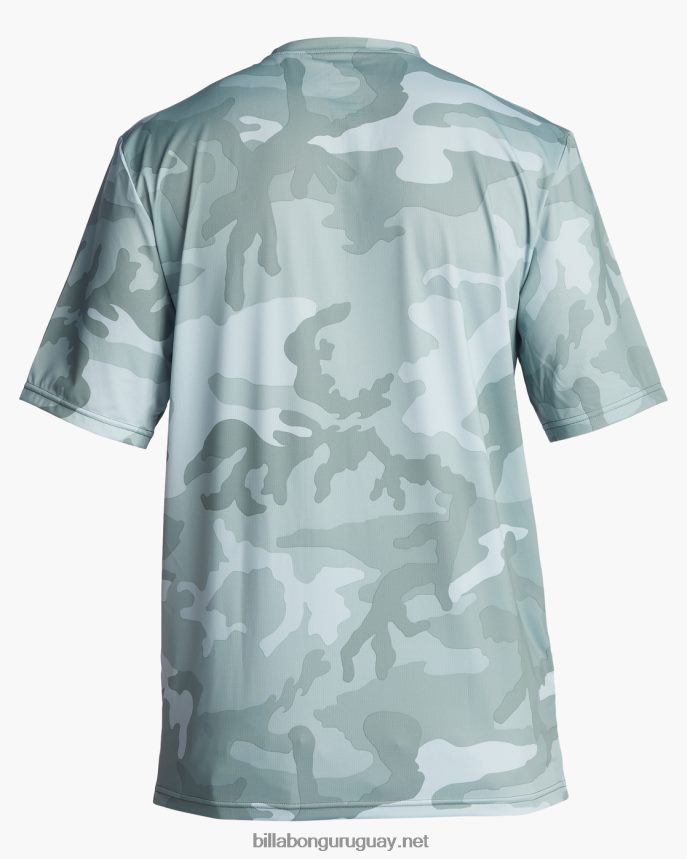 camiseta de surf de manga corta upf 50+ de ajuste holgado con malla de arco hombres camuflaje excedente DR6844619 Billabong