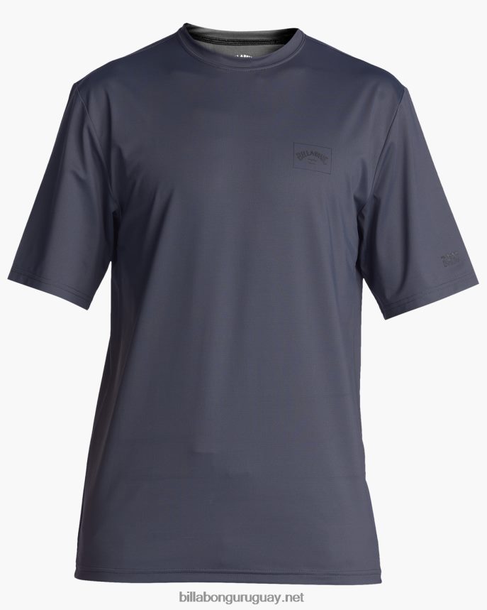 camiseta de surf de manga corta upf 50+ de ajuste holgado con malla de arco hombres gris DR6844349 Billabong