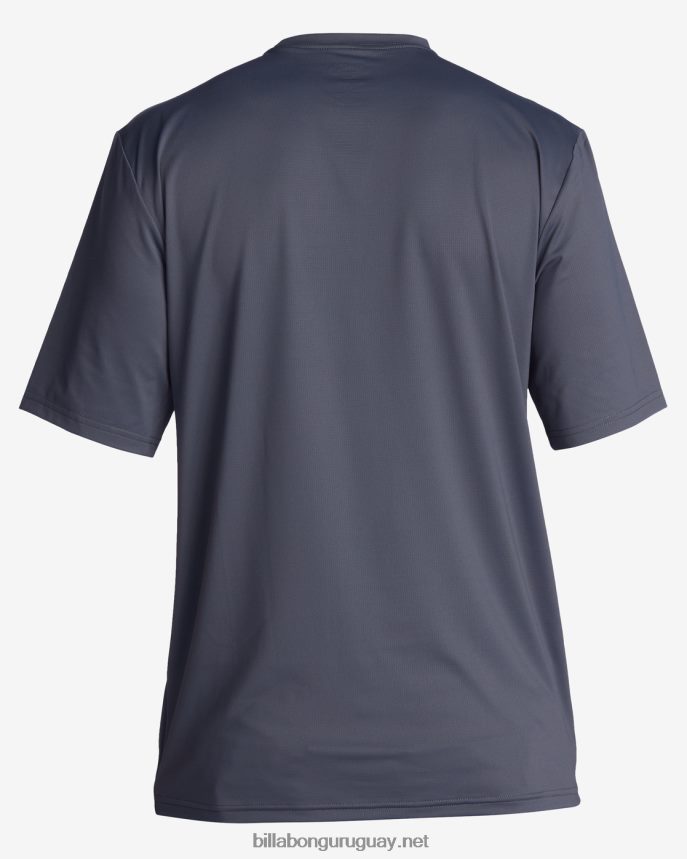 camiseta de surf de manga corta upf 50+ de ajuste holgado con malla de arco hombres gris DR6844349 Billabong