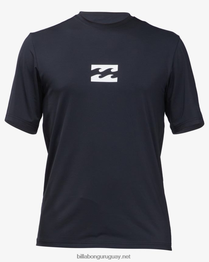 camiseta de surf de manga corta upf 50+ de ajuste holgado para todo el día hombres negro DR6844287 Billabong