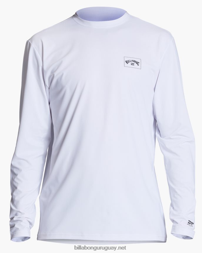 camiseta de surf de manga larga con malla de arco upf 50 hombres blanco DR6844311 Billabong