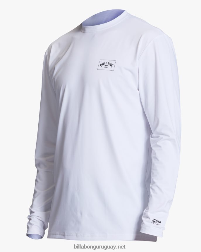 camiseta de surf de manga larga con malla de arco upf 50 hombres blanco DR6844311 Billabong