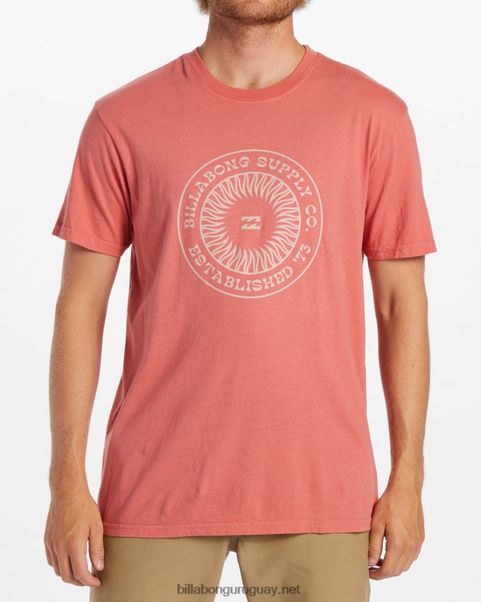 alabanza camiseta de manga corta hombres rosa descolorida DR6844539 Billabong