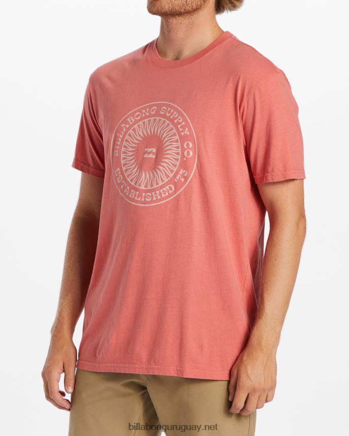 alabanza camiseta de manga corta hombres rosa descolorida DR6844539 Billabong