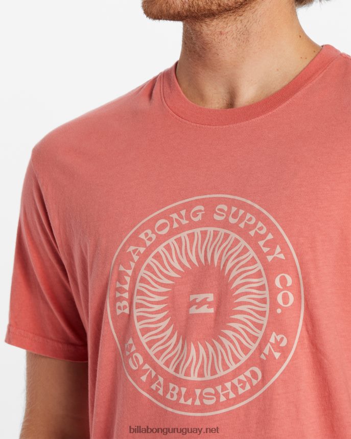 alabanza camiseta de manga corta hombres rosa descolorida DR6844539 Billabong