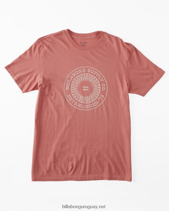alabanza camiseta de manga corta hombres rosa descolorida DR6844539 Billabong