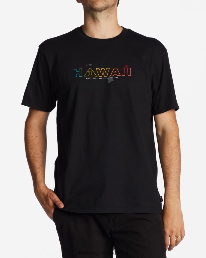 andy irons hawaii camiseta de manga corta hombres negro DR6844590 Billabong