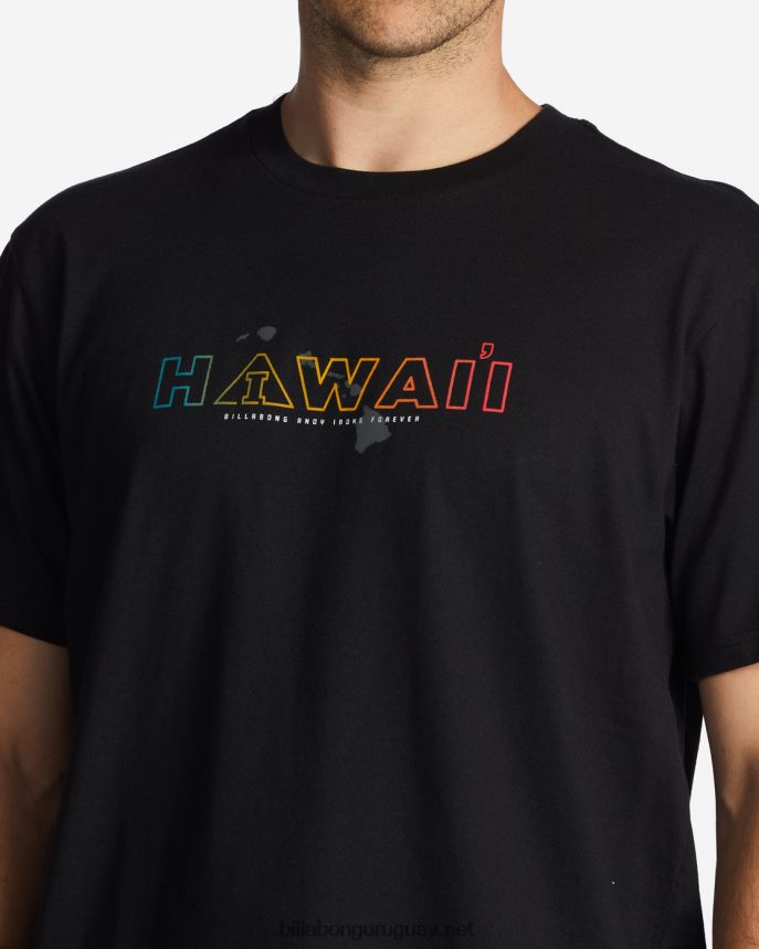 andy irons hawaii camiseta de manga corta hombres negro DR6844590 Billabong