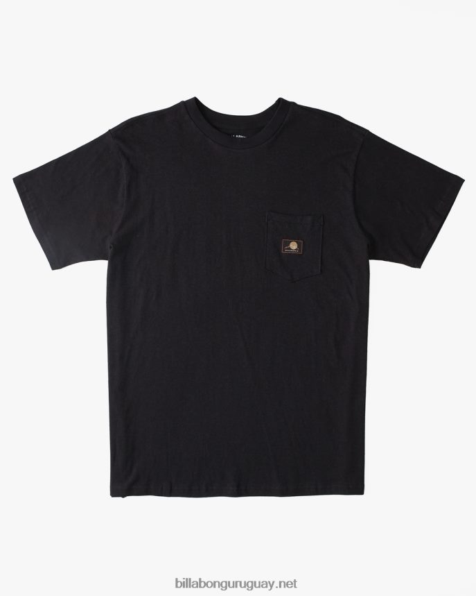camiseta con bolsillo de cáñamo hombres negro lavado DR6844467 Billabong