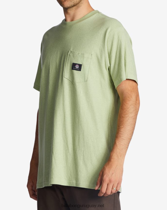 camiseta con bolsillo de cáñamo hombres salvia ligera DR6844483 Billabong