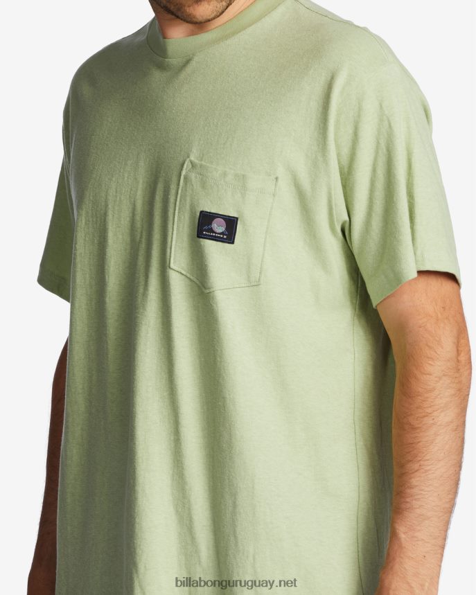 camiseta con bolsillo de cáñamo hombres salvia ligera DR6844483 Billabong