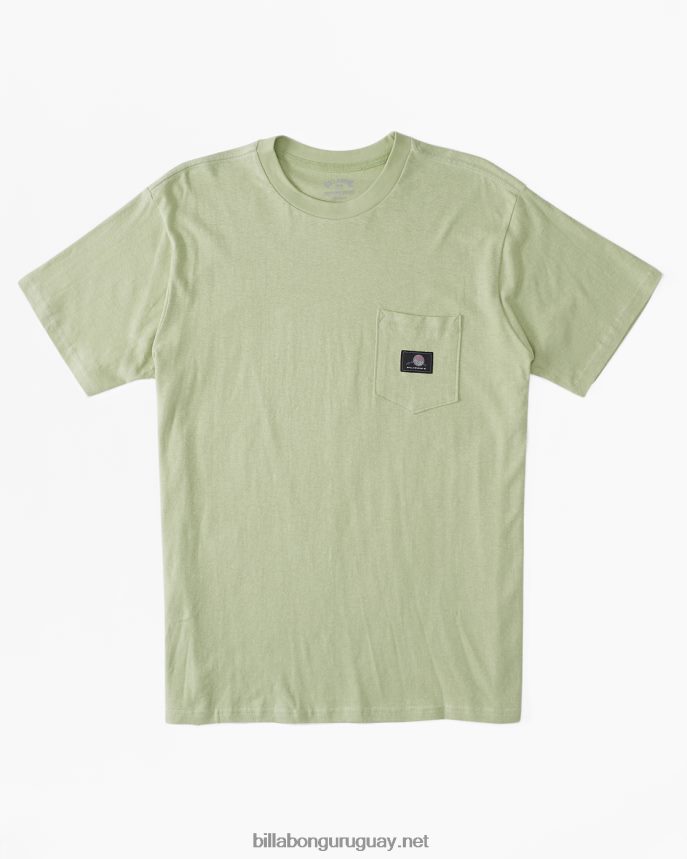 camiseta con bolsillo de cáñamo hombres salvia ligera DR6844483 Billabong