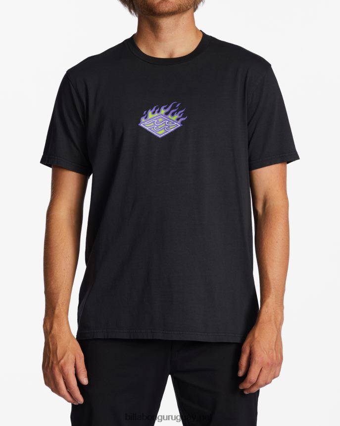 camiseta con motivo de diamantes hombres negro lavado DR6844410 Billabong