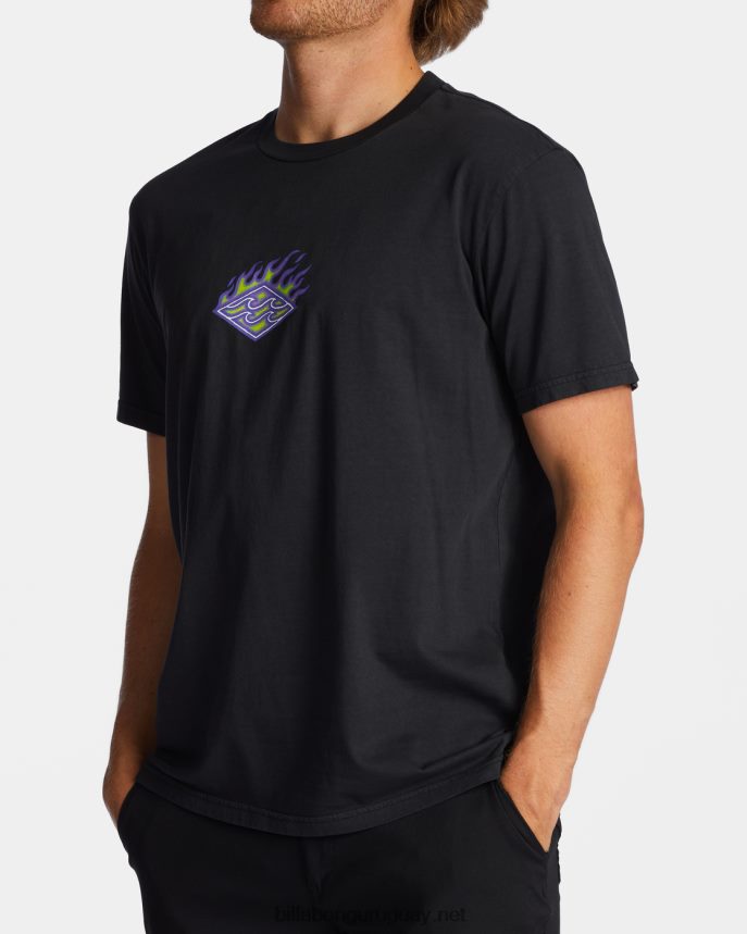 camiseta con motivo de diamantes hombres negro lavado DR6844410 Billabong