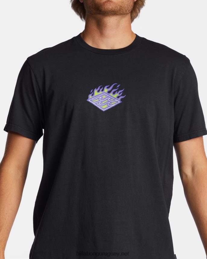 camiseta con motivo de diamantes hombres negro lavado DR6844410 Billabong