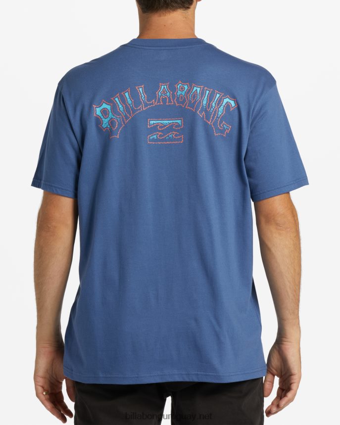 camiseta con relleno de arco hombres azul polvoriento DR6844316 Billabong
