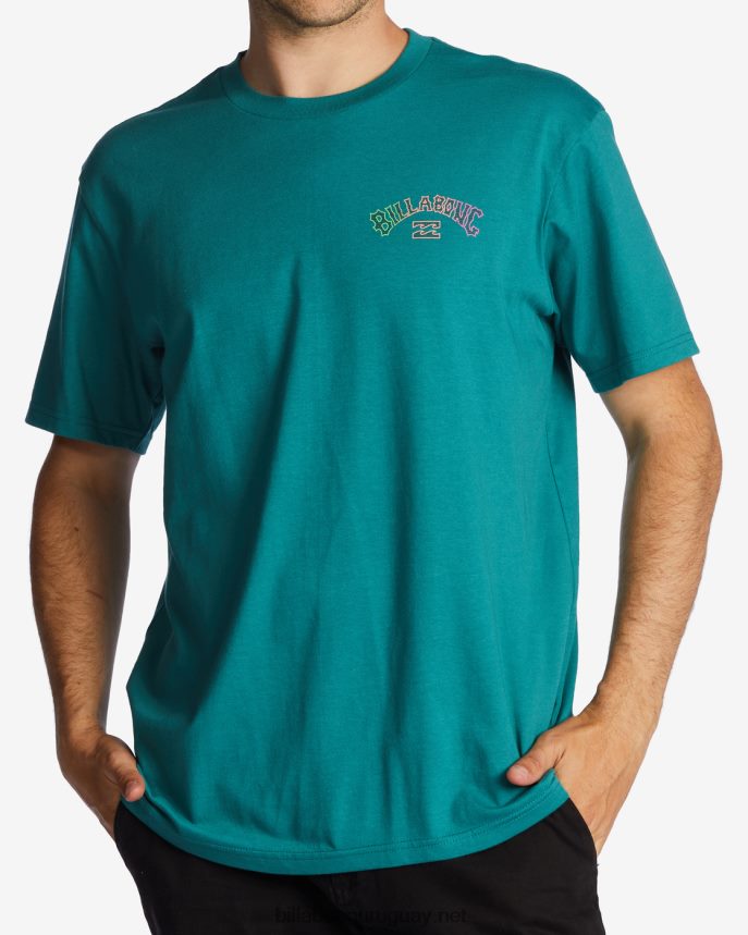 camiseta con relleno de arco hombres verde azulado DR68442818 Billabong