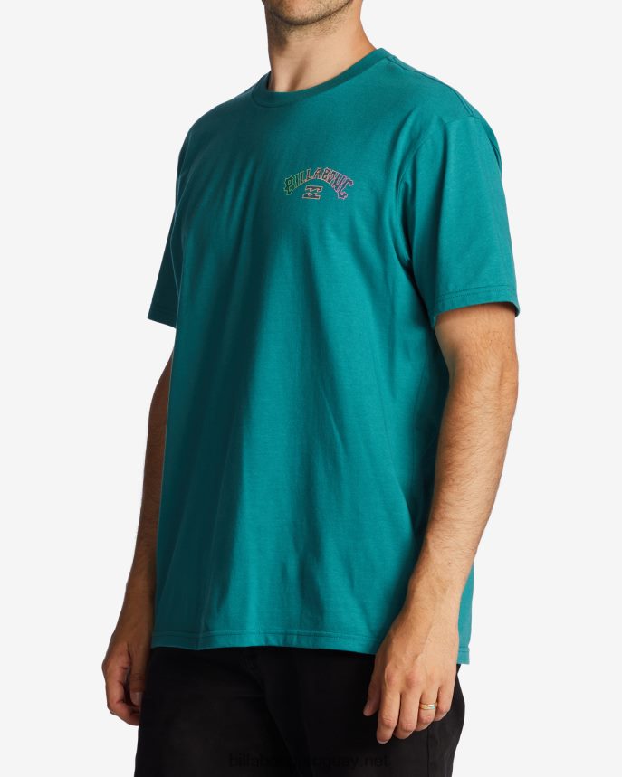 camiseta con relleno de arco hombres verde azulado DR68442818 Billabong