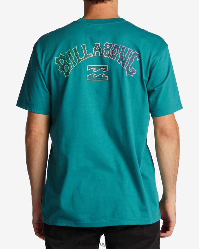 camiseta con relleno de arco hombres verde azulado DR68442818 Billabong