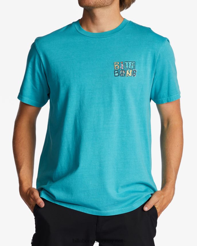 camiseta con texto hombres menta oscura DR6844620 Billabong