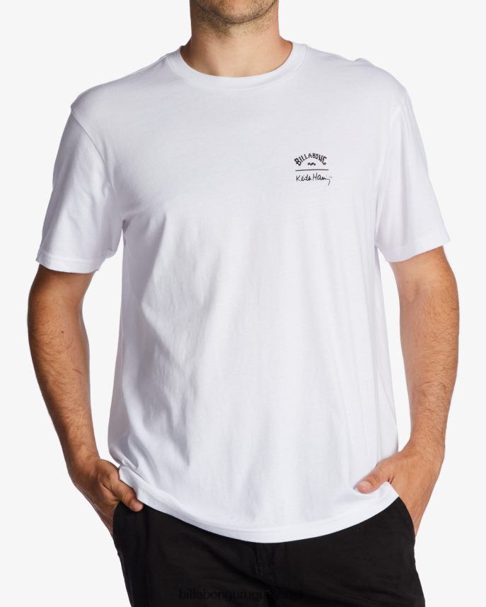 camiseta de la salvación de Keith Haring hombres blanco DR6844225 Billabong