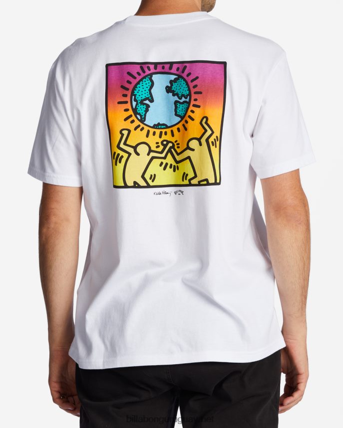 camiseta de la salvación de Keith Haring hombres blanco DR6844225 Billabong