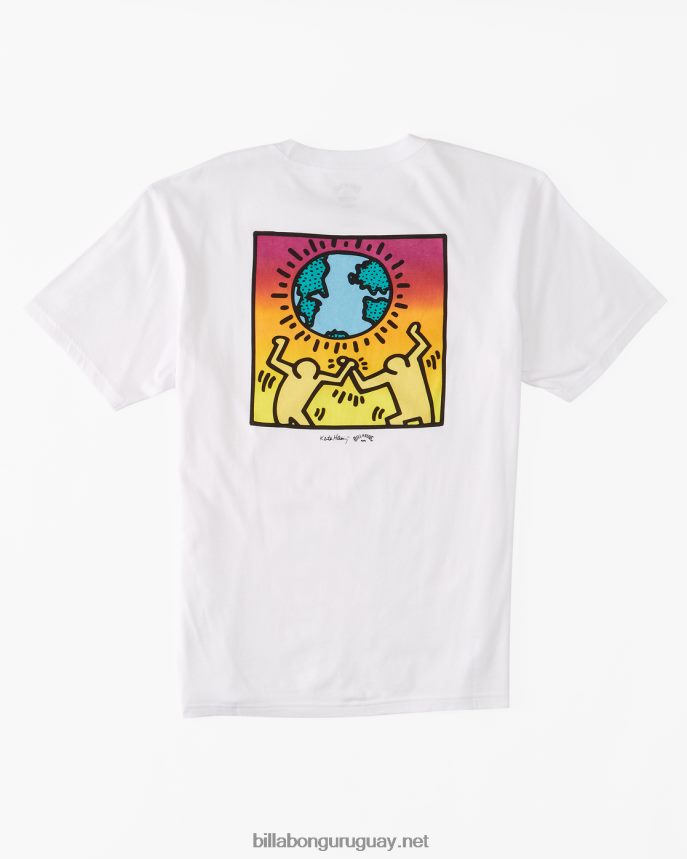 camiseta de la salvación de Keith Haring hombres blanco DR6844225 Billabong
