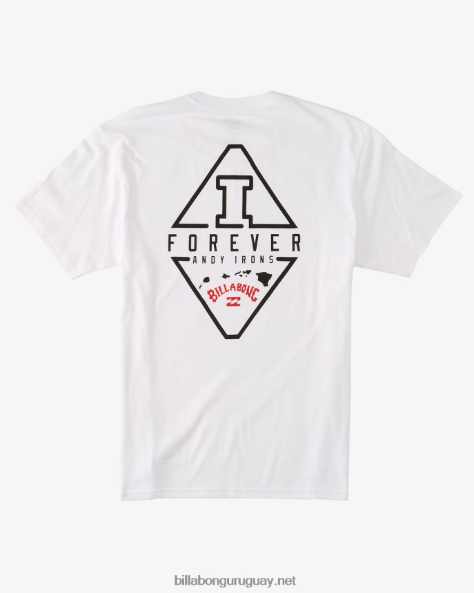 camiseta de manga corta con diamante de andy irons hombres blanco DR6844626 Billabong